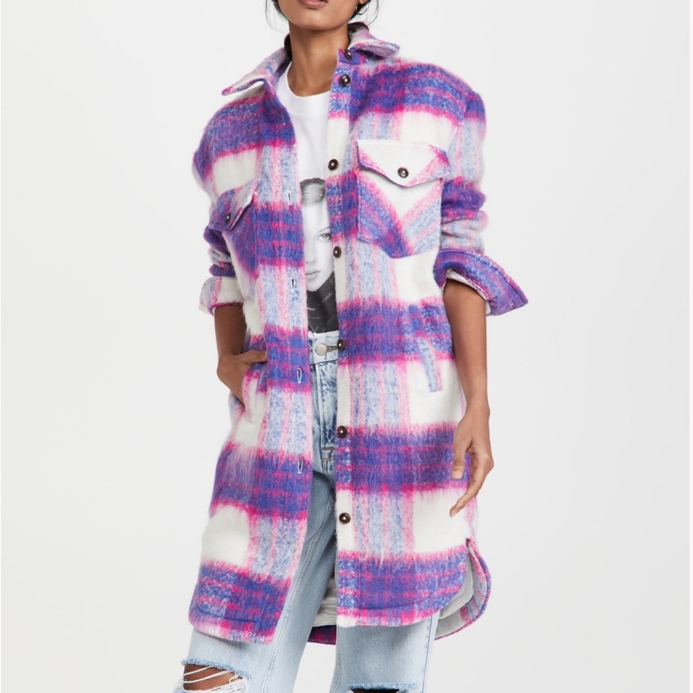 Blank NYC coat plaid large prime time